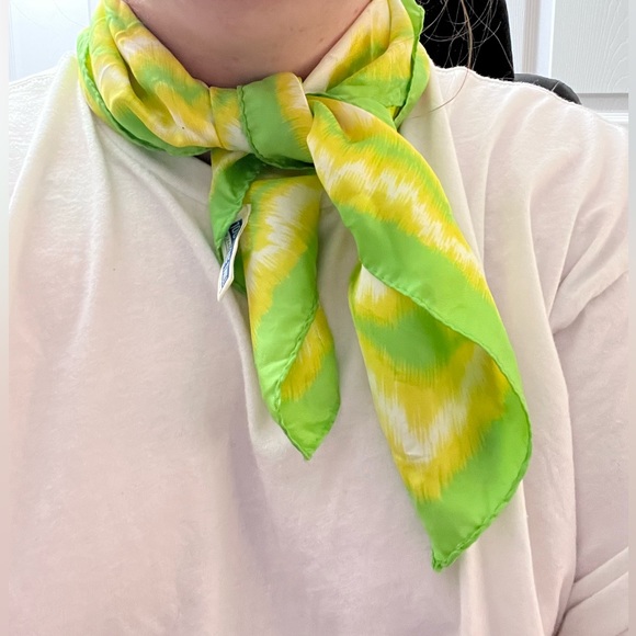 Accessories - Green and yellow Tie Dye scarf or wild rag